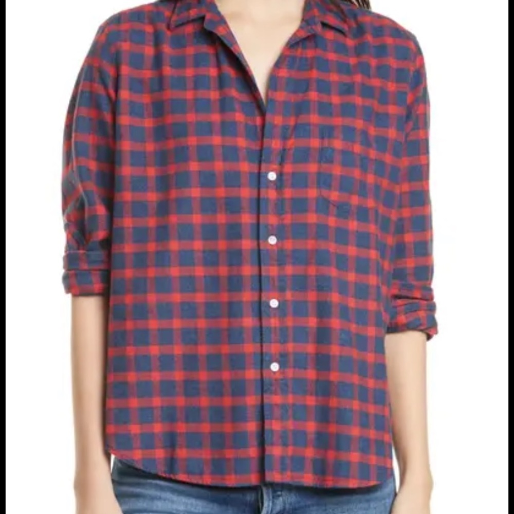 Frank & Eileen EILEEN brushed cotton shirt size XS